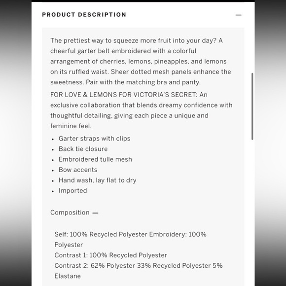 🍋For Love & Lemons Mirabelle garter belt sz S NWT - Picture 9 of 9